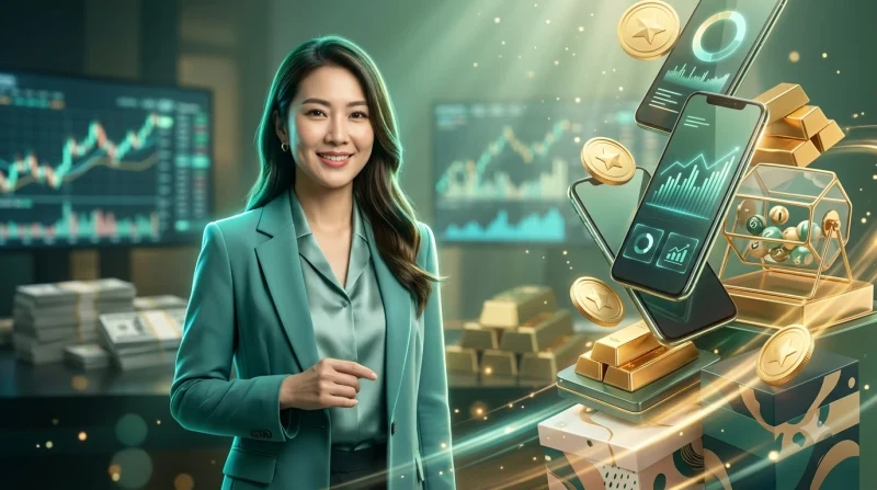 Điện thoại hiển thị giao diện lô đề miền Bắc với tiền xu vàng