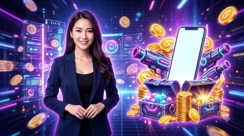 illustration-of-ban-ca-xx88-benefits-including-user-friendly-interface-fair-odds-customer-support-flexible-payments-and-daily-rewards-with-modern-design-elements Illustration of Bắn cá XX88 benefits including user-friendly interface, fair odds, customer support, flexible payments, and daily rewards with modern design elements