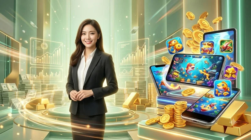 Người chơi mới khám phá bắn cá OneShot XX88 - Giao diện trò chơi với cá sáng bóng và hiệu ứng ánh sáng neon